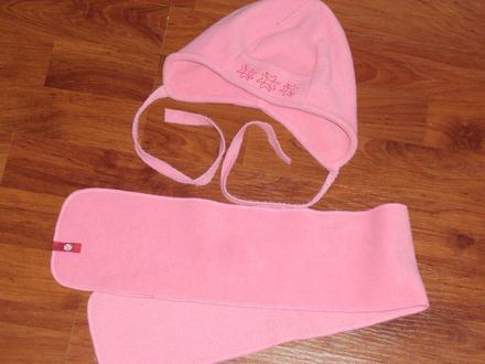 Fleecový komplet čepice a šála, 74