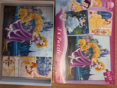 Puzzle princezny 3x55ks, 