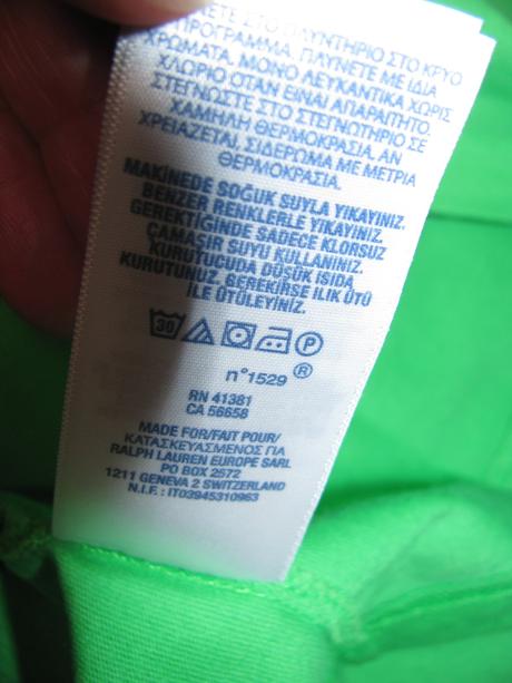 Dětské bavlněné tričko, ralph lauren,152