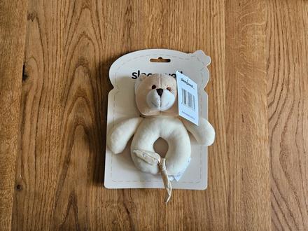 Nové béžové plyšové chrastítko medvídek medvěd sle, 