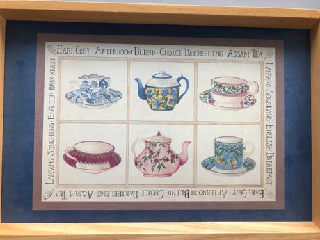 8dílů čaj.souprava tác+prostírání+dóza modráanglie, 