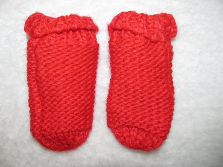 Červené pletené rukavice s vnitřní vložkou next, next,74