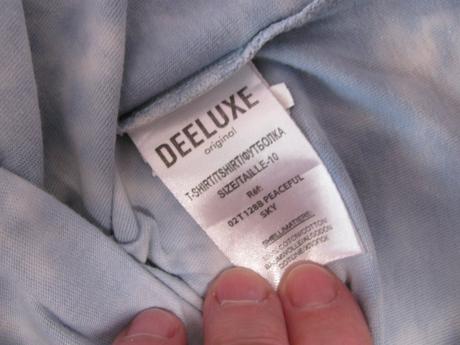 Bledě modré bavlněné tričko s potiskem deeluxe, 140