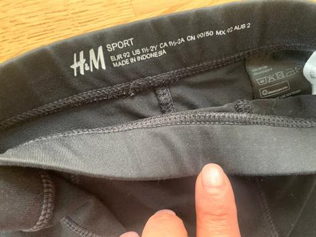 2pack sportovních 3/4 elast. legín h&m vel. 92/98, h&m,92