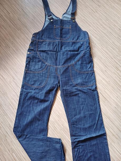 Těhotenské kalhoty-džíny s laclem vel.42, 42