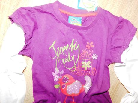 Dívčí bavlněné triko-dlouhý rukáv, topolino,122