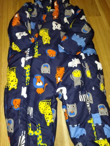 Zimní kombinéza se zvířátky 68, marks & spencer,68