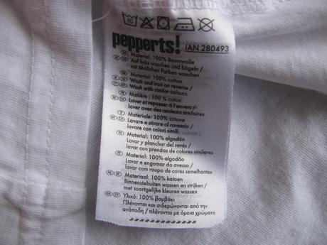 Bavlněné bílé tričko s modrými prvky, pepperts,152