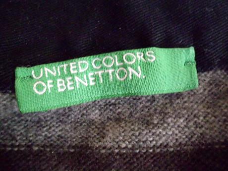 Vlna polo pásik, benetton,m