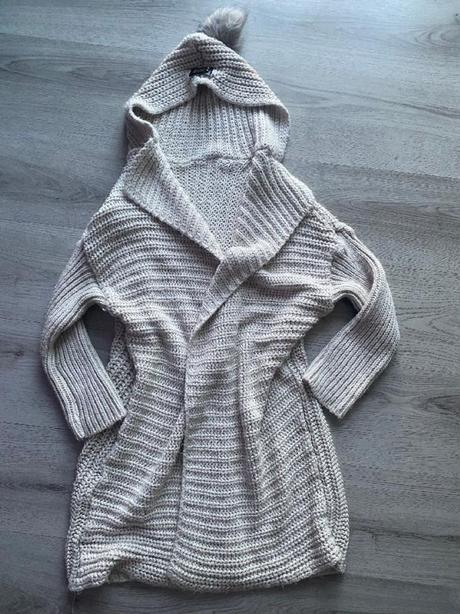 Krásný dlouhý pletený svetr vel.44/xxl, xxl