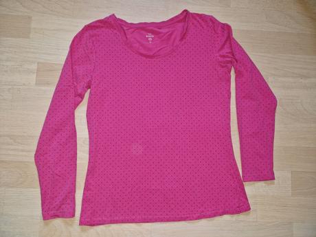 Tričko s dl.rukávem růžové puntíky ca, c&a,m