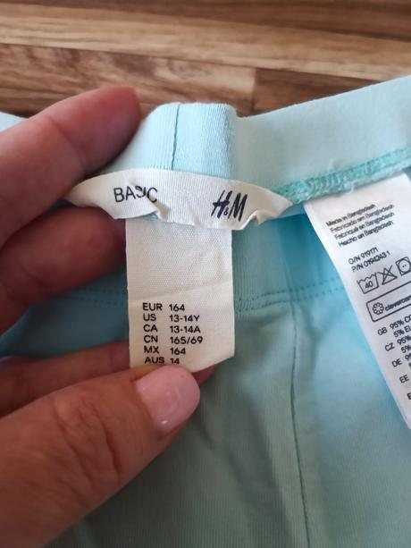 Tříčtvrteční legíny, h&m,164