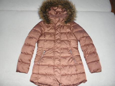 Dívčí delší zimní bunda / kabát zn. h&m vel.146, h&m,146