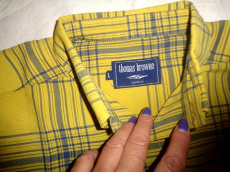 Luxusní hořčicově žlutá košile thomas brown, xxxl