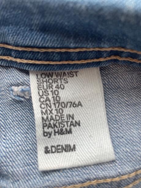 Džínové kraťasy, h&m,38