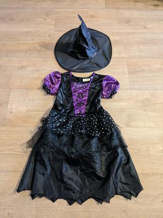 Karnevalový kostým čarodějnice vel. 140, 