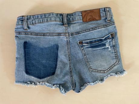 Džínové šněrovačka šortky, vel s, fb sister, s