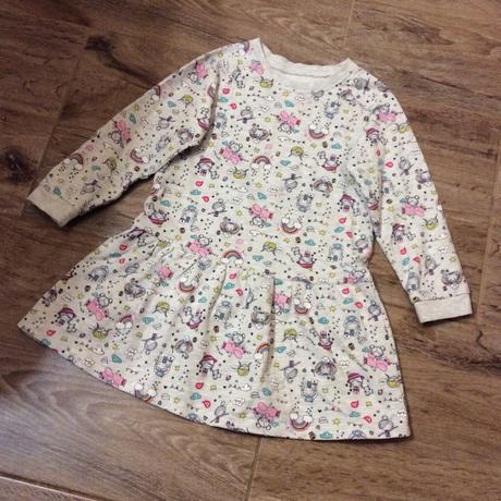 Mikinové bavlněné obrázkové šaty, matalan,110