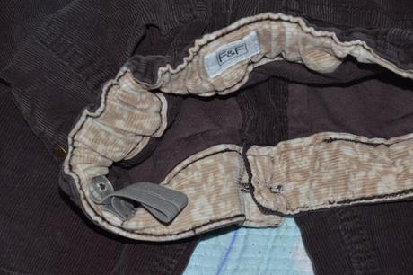 Manšestrové kalhoty s regulací v pase, f&f,116