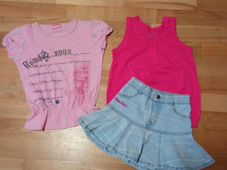 Dvě trička se sukýnkou vel.116-122, 122–134