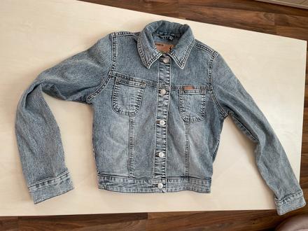 Džínová bunda, plísňová, vel s, strom jeans, s