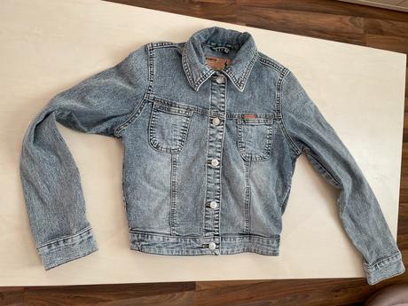 Džínová bunda, plísňová, vel s, strom jeans, s