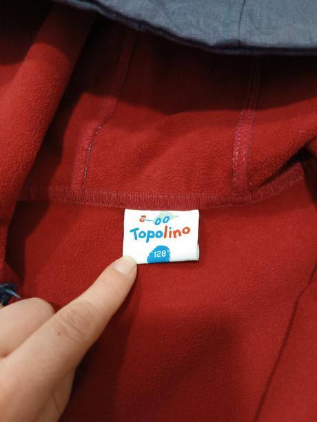 Modrá unisex bunda 128, topolino,128