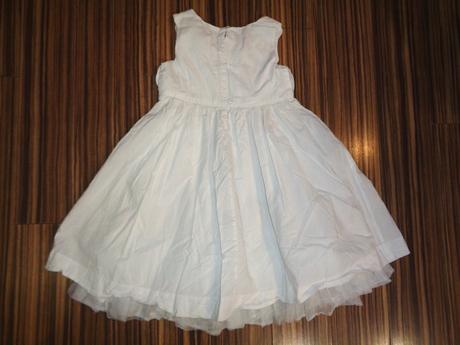 Pěkné bílé šaty s našitými růžičkami, gap,110