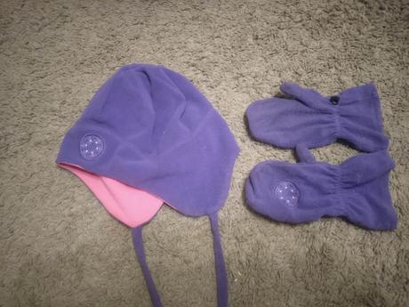 Čepice + rukavice, zn. poivre blanc,