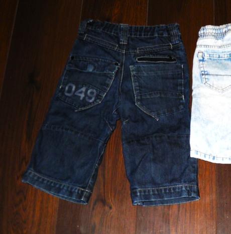 Top stav - džínové kraťasy - vel.122, next,122
