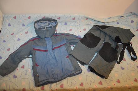 128 zimní lyžařská bunda oteplené kalhoty, 128