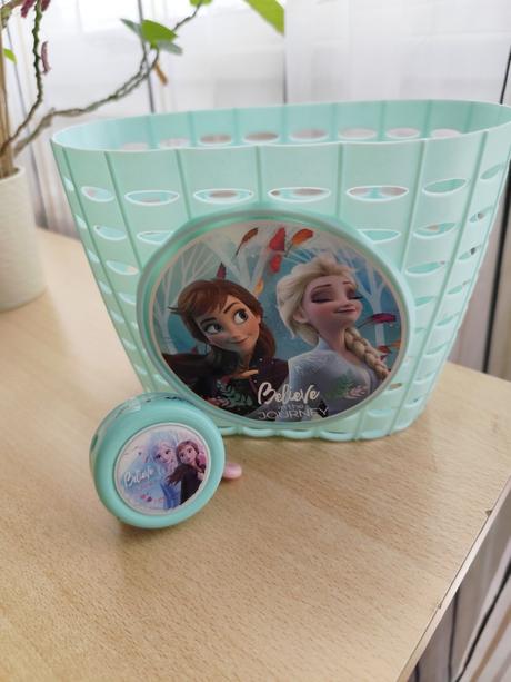 Košík a zvonek na kolo frozen, 