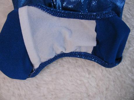 Dívčí modrobílý sportovní gymnastický dres, 98