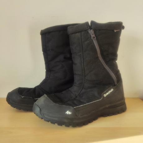 Pánské zimní černé boty sněhule quechua vel 42, quechua,45