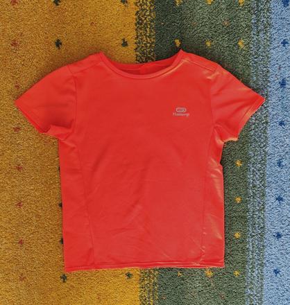 Oranžové funkční triko, decathlon,134