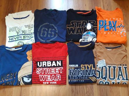 4x triko trička i jednotlivě, 164