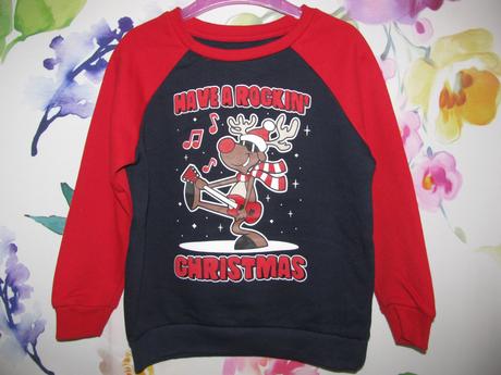 Krásná mikina s vánočním sobem, 110