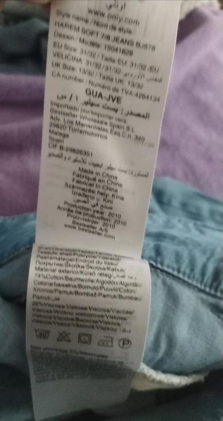 3/4 harémky vel.cl, only,xl
