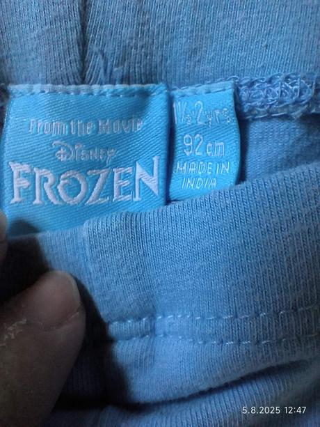 Dívčí 2x triko + 2x legíny 18-24m, vel. 86-92 elsa, disney,86