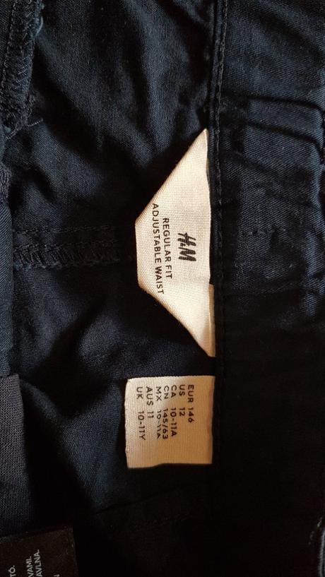 Bavlněné kraťasy chino, tmavomodré, 146, h&m,146