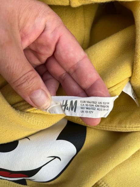 Mikina micky mouse, h&m,146