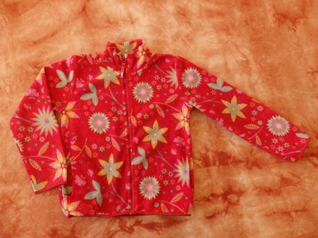 Flísová mikinka s kytičkami, h&m,140