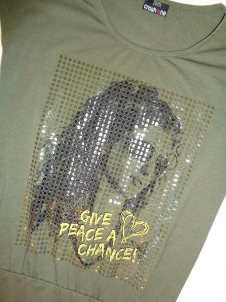 Luxusní delší khaki top s holkou - 146/152, crashone,146 / 152