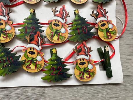 Adventní kalendář + vánoční nákupní taška punčocha,