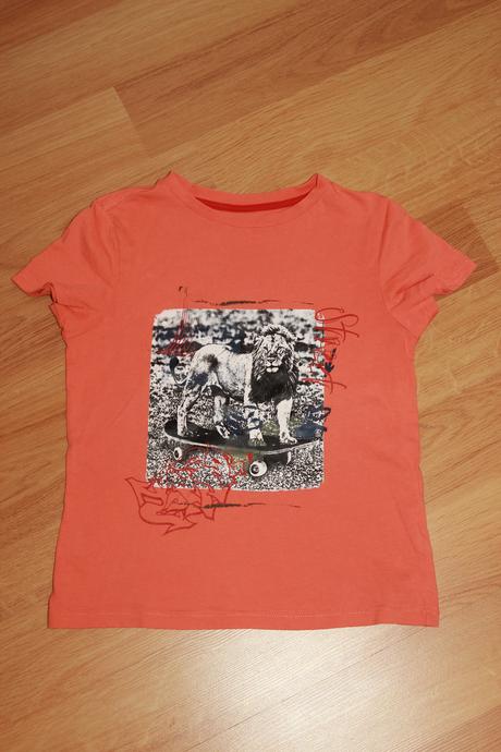 Tričko f&f - oranžové, lev .. vel. 122, f&f,122