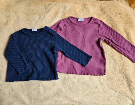 2ks tričko s dlouhým rukávem žebrované fred and fl, f&f,74