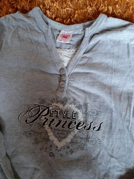 Šedé triko na holku,slečnu, 164