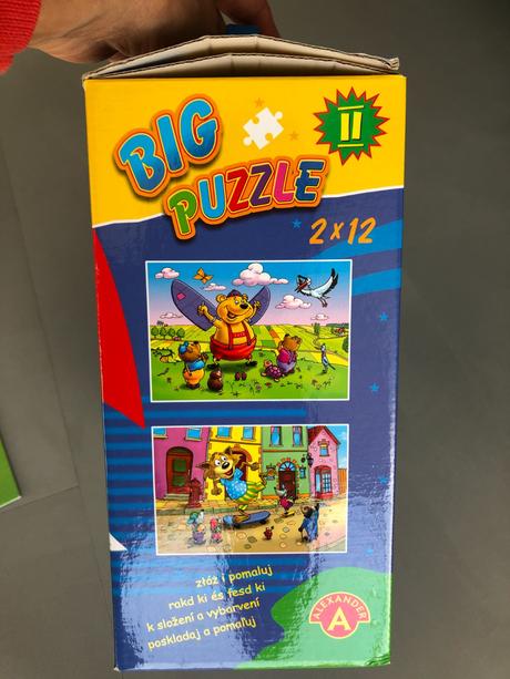 Podlahové 47x67cm puzzle big 2x12 skládání barvení, 