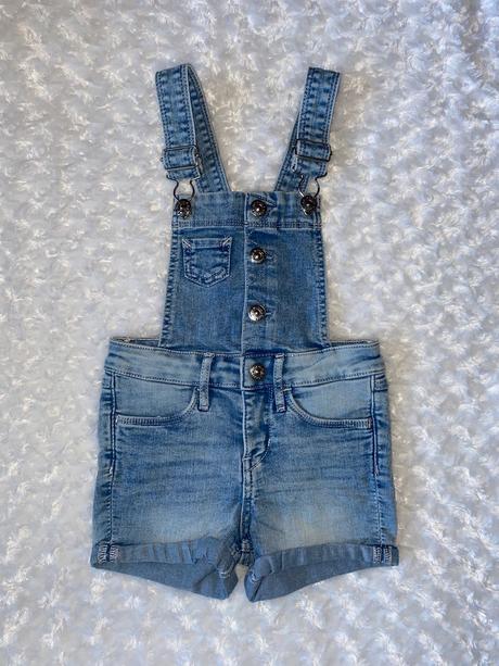 Modré riflové laclové kraťasy h&m, h&m,98