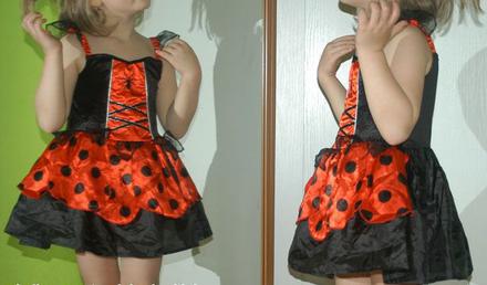 Karnevalové šaty kostým beruška i čarodějnice, 